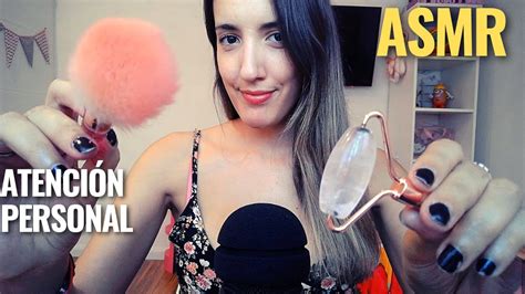 ASMR español Atención Personal Para Dormir asmr touching face YouTube