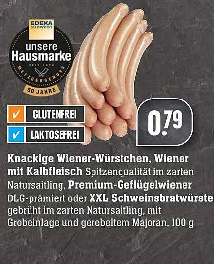 Knackige Wiener Würstchen Wiener Mit Kalbfleisch Premium