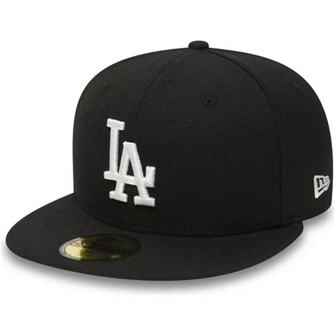 Casquette plate noire ajustée 59FIFTY Essential Los Angeles Dodgers MLB