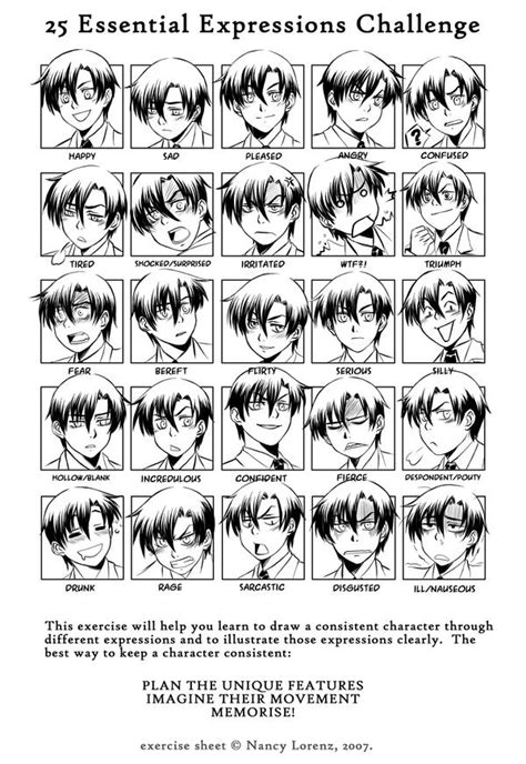 25 Expressions Challenge By Lince On Deviantart