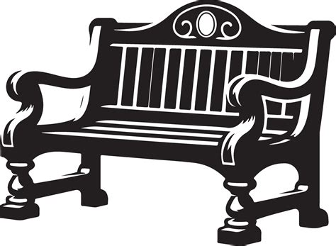 Bench, Furniture Silhouette, black color silhouette 46033948 Vector Art ...