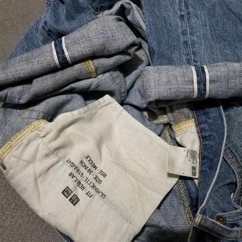 Celana Selvedge Uniqlo Size K Saja Mulus Fesyen Pria Pakaian