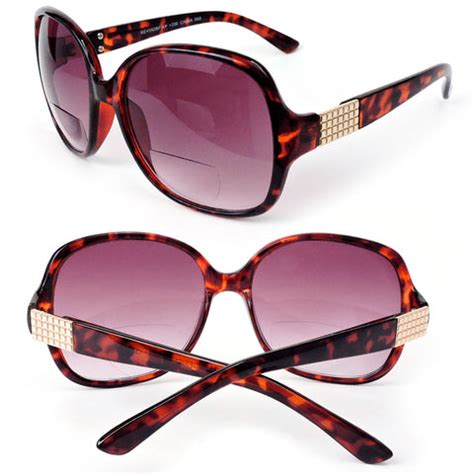 Bifocal Oversized Sun Readers Round Frame Women's Reading Sunglasses ...