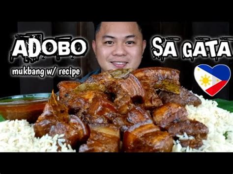 Pork Adobo Sa Gata Cooking Mukbang Mukbang Philippines Youtube