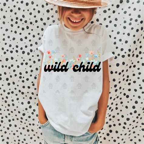 Wild Child Kids Shirt Design Sublimation Design Retro Png - Etsy