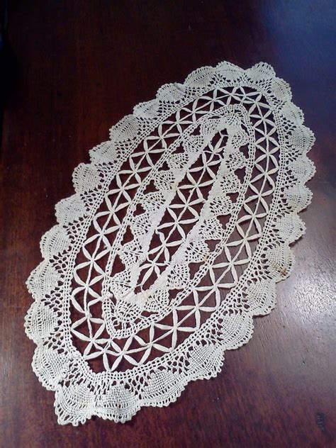 Vintage Lace Crochet Doily Victorian Era By Weelambievintage