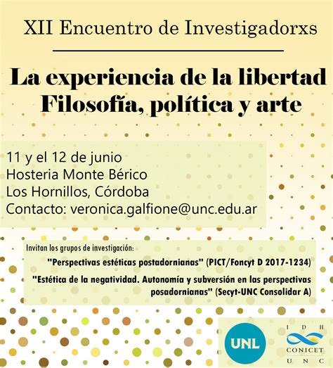 XII Encuentro De Investigadorxs La Experiencia De La Libertad