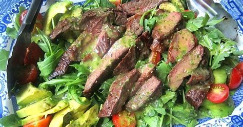 Grilled Skirt Steak Salad W Cilantro Lime Dressing