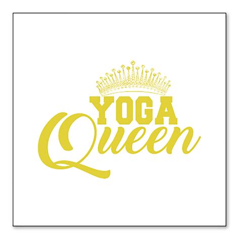 Distinctink Custom Bumper Sticker 10 X 10 Decorative Decal White Background Yoga Queen