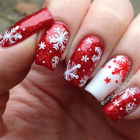 20 Christmas Snowflake Acrylic Nail Art Designs Ideas And Stickers 2015