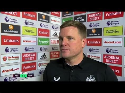 Premier League Arsenal V Newcastle United Post Match Interview With Eddie Howe Supersport