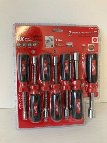 Milwaukee Tool Pc Hollow Shaft Sae Nut Driver Set