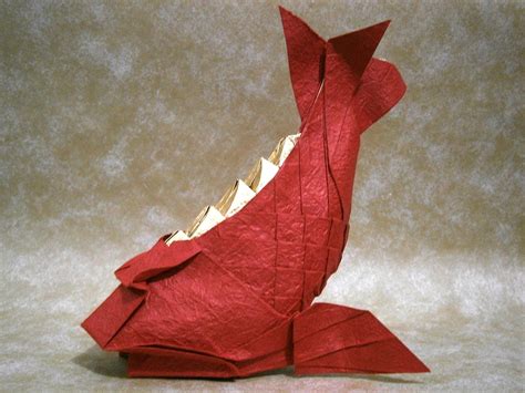 Heres Fumiaki Kawahatas Traditional Koi Design Again Origami