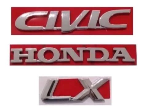 Emblema Letreiro Escrita Honda Civic Lx A Fita M Frete Gr Tis