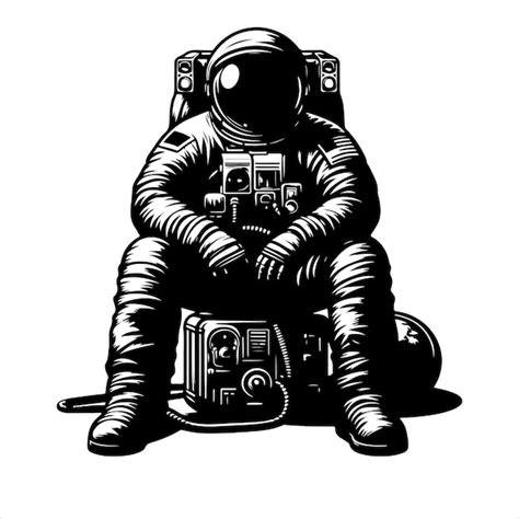 Premium Vector Astronaut Silhouette Vector