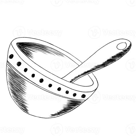 Hand Drawn Outline Doodle Icon Of A Mixing Bowl With A Wire Whisk