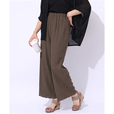 キューティーブロンド Cutie Blonde 洗える甘すぎない大人のレース使い ストレートイージーパンツ トープ 054 ファッション通販 MAGASEEK マガシーク