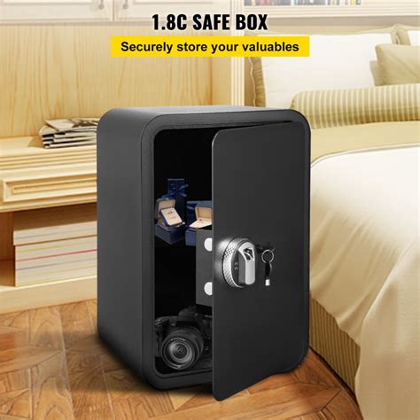 Vevor Safe Box 1 8 Cubic Feet Money Safe With Fingerprint Lock And Key Lock Alloy Steel Home