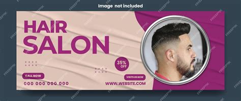Premium Vector Reliable Hair Salon Cover Template Design