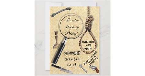 Murder Mystery Party Invitations | Zazzle