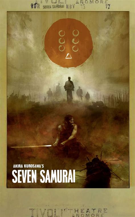 Seven Samurai 24 X 36 Artofronin Movie Poster Art Movie Posters