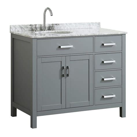 Beaumont Decor Hampton 43 In W X 22 In D Bath Vanity In Grey With