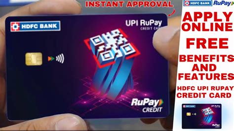 HDFC UPI RUPAY CREDIT CARD ONLINE APPLY LIFETIME FREE INSTANT