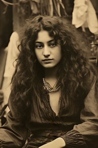 Une Jeune Femme De Taille Moyenne Posant Pour Un Portrait Vintage