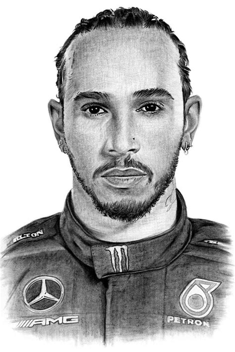 Pencil Portrait Of Sir Lewis Hamilton Mbe Color Drawing Art Drawing