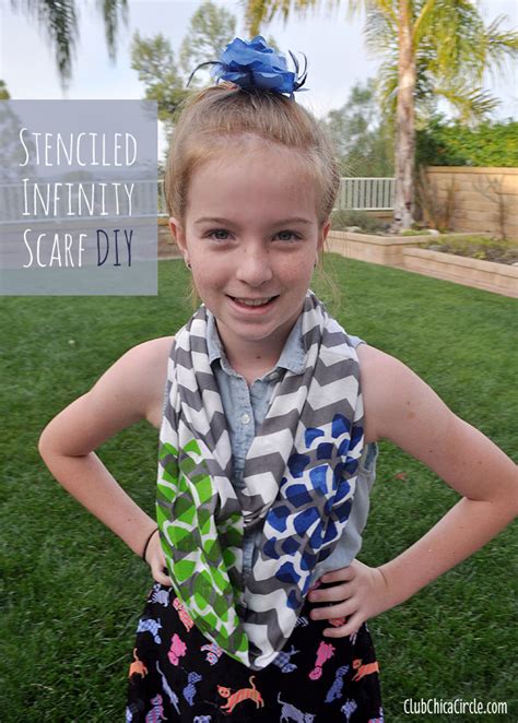 Stenciled Infinity Scarf Craft Ideas Club Chica Circle Where Crafty