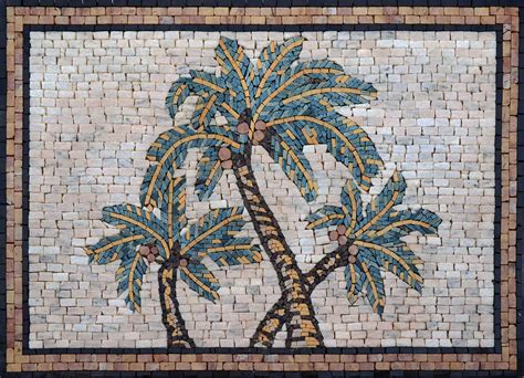 Mosaic Designs The Palms Flowers And Trees Mozaico