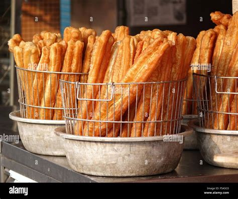 Chinese Fried Dough Sticks Are A Traditional Breakfast Food Stock Photo