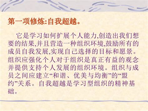 学习型组织的五项修炼ppt 33页