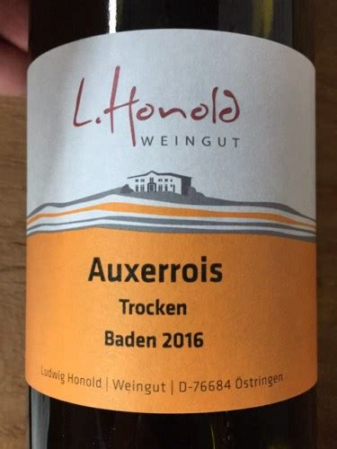 Weingut Honold Auxerrois Trocken Vivino US