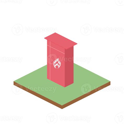 Isometric Fire Hydrant Box Cabinet Shelf 3d Universal Scenery