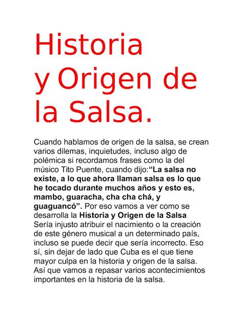 Calaméo Historia de la salsa