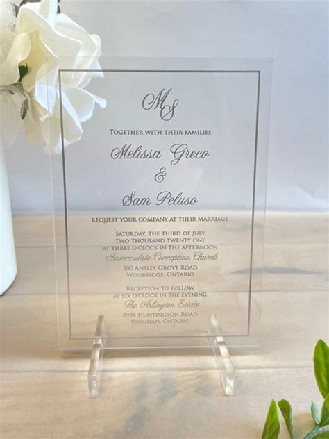 Clear Acrylic Wedding Invitations Stephita Wedding Invitations