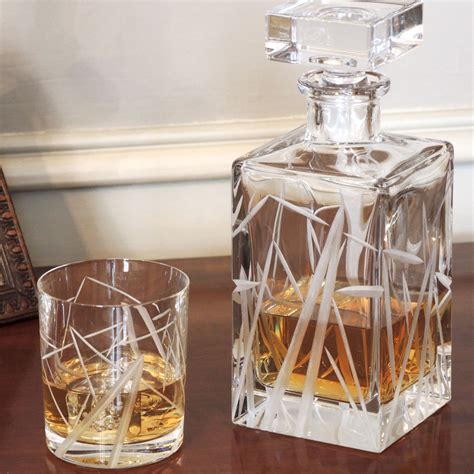 Carafe à whisky taillée en cristal Verrerie Design Bruno Evrard