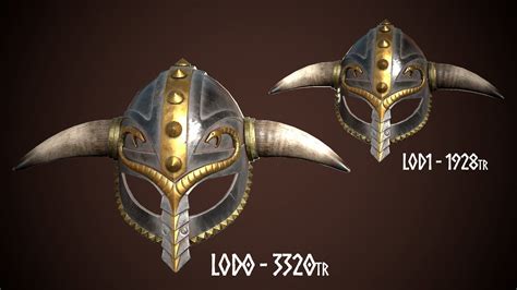 Collection Of Viking Helmets Vr Ar Low Poly Cgtrader