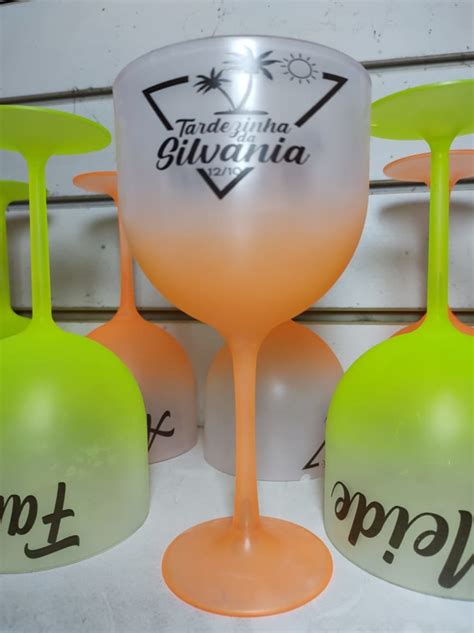 Kit Copo e Taça Gin Personalizado Elo7 Produtos Especiais