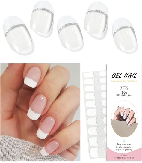 Amazon Semi Cured Gel Nail Strips Coral Pink Pcs Semi Cured