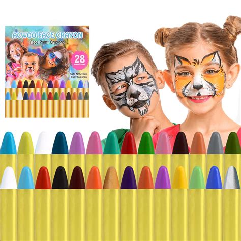 Acwoo Kinderschminke Set Farben Gesichtsfarbe Schminkstifte