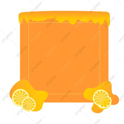 Orange Borders Png Picture Orange Border Fruit Border Border