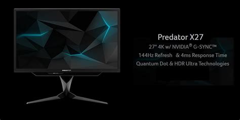 Acer 27 Predator X27 144Hz 4K Ultra HD HDR IPS G Sync Gaming Monitor