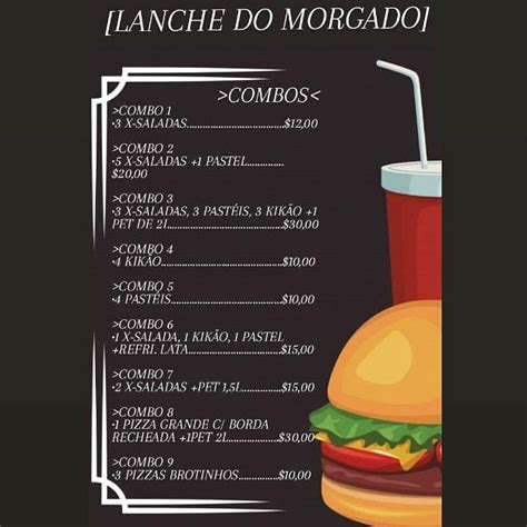 Menu Em Lanche Do Morgado Pub Bar Manaus