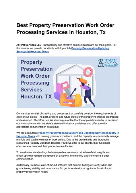 Best Property Preservation Work Order Processing Services In Houston