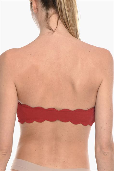 Marysia Bandeau Riviera Bikini Top With Lace Up Detail Women Glamood