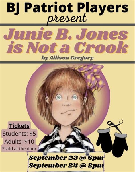 Patriot Players Present Junie B Jones Is Not A Crook Patriot Pages