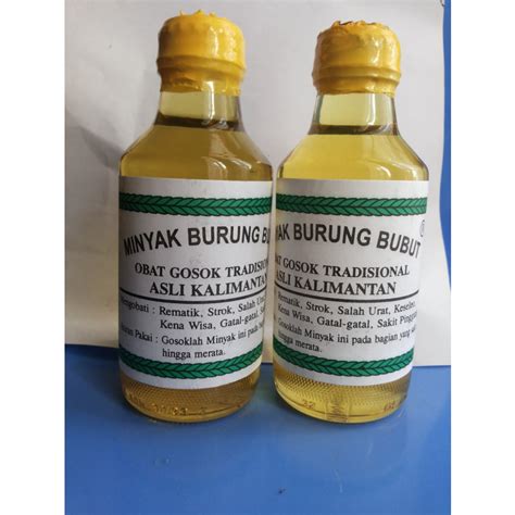 Jual Minyak Burung Bubut Meredakan Rematik Stroke Keseleo Minyak Gosok Tradisional Khas