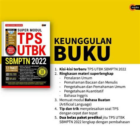 Jual Super Modul Tps Utbk Sbmptn 2022 Mega Best Seller The King Eduka